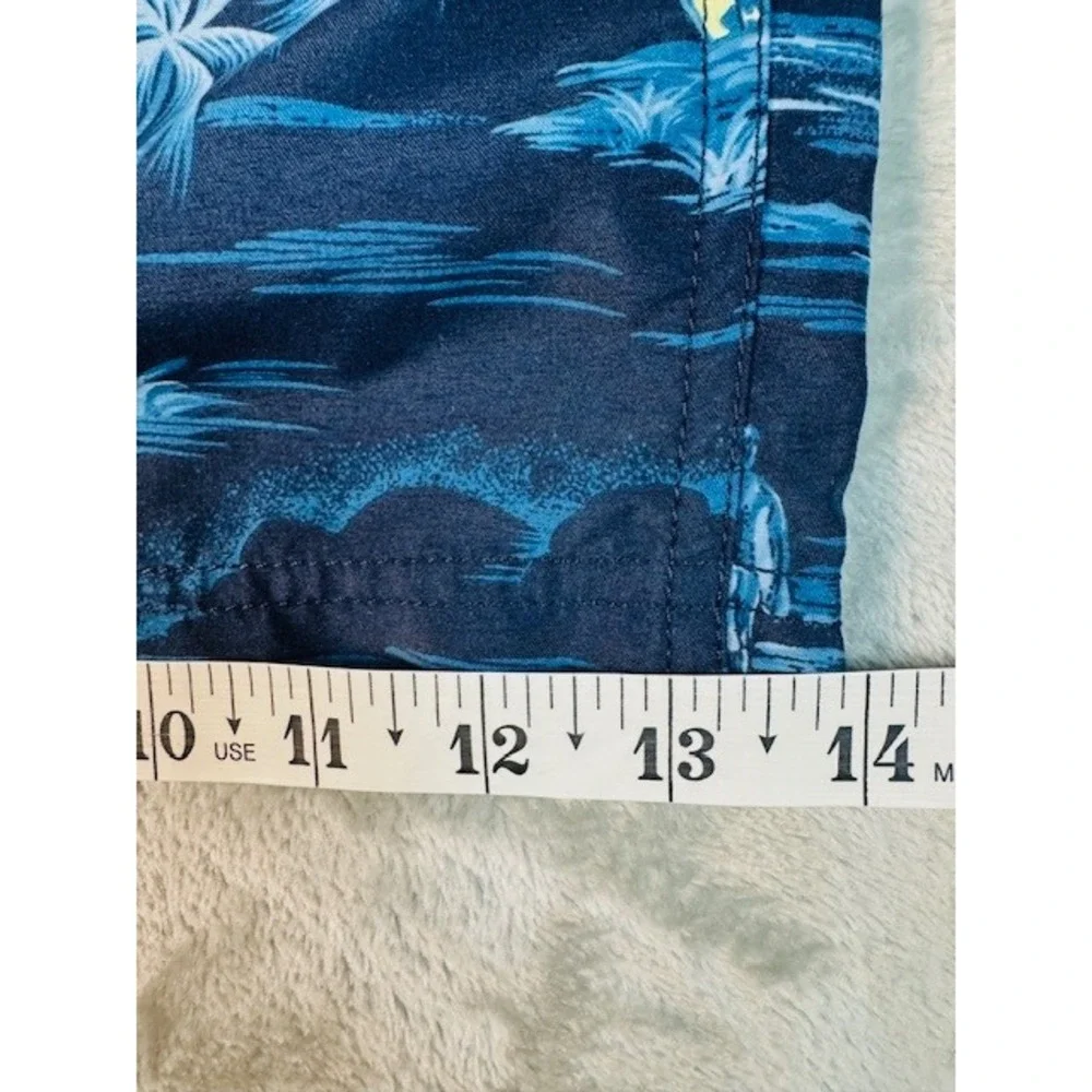 Nautica‎ Swim Trunks Mens XL Blue Tropical Surfboard Palm Tree Board Shorts